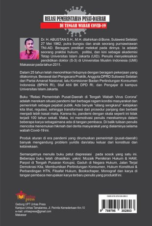 Sampul Belakang Relasi Pemerintahan Pusat-Daerah di Tengah Wabah Covid-19