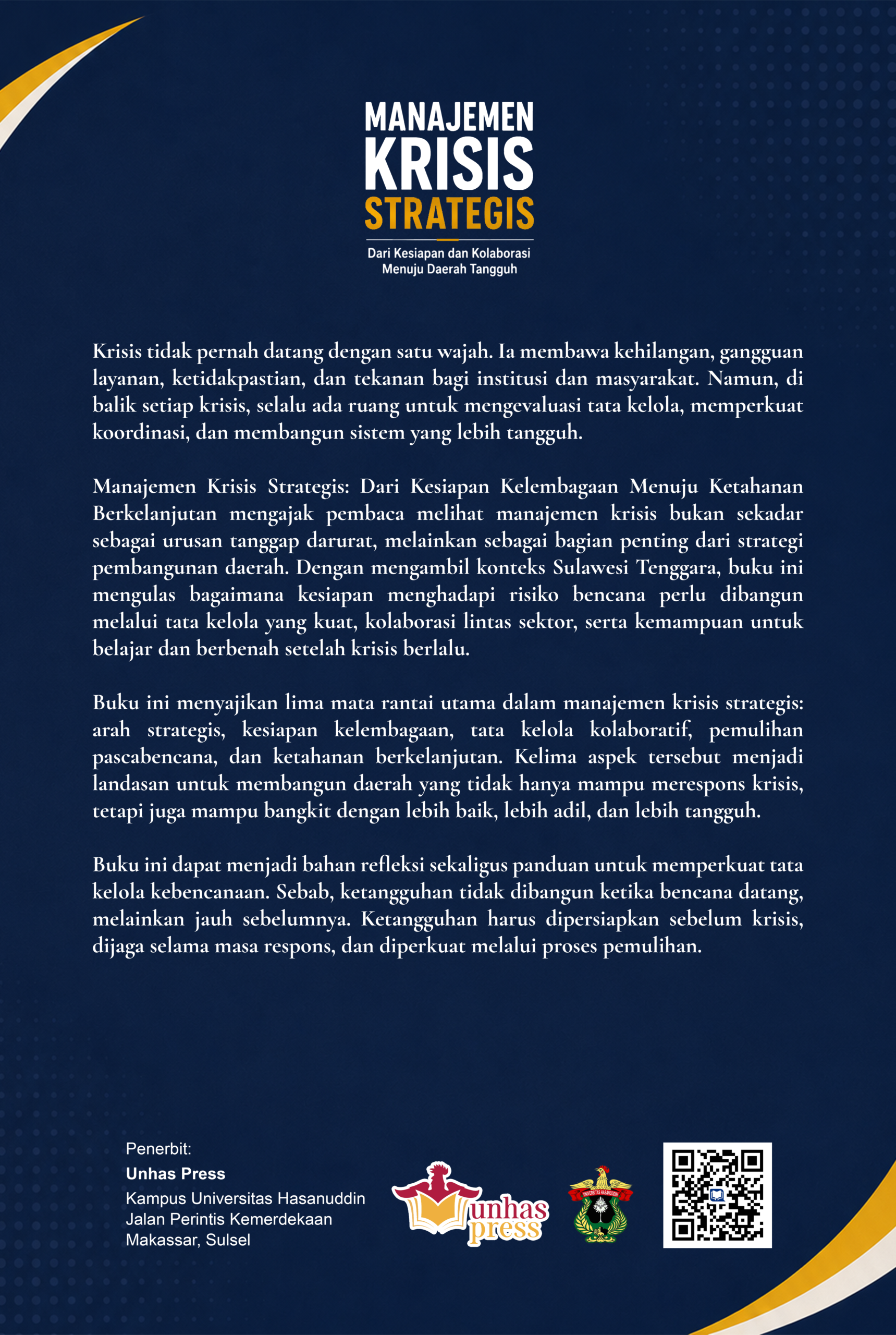 Manajemen Krisis Strategis Cover 15.5 X 23 CM belakang
